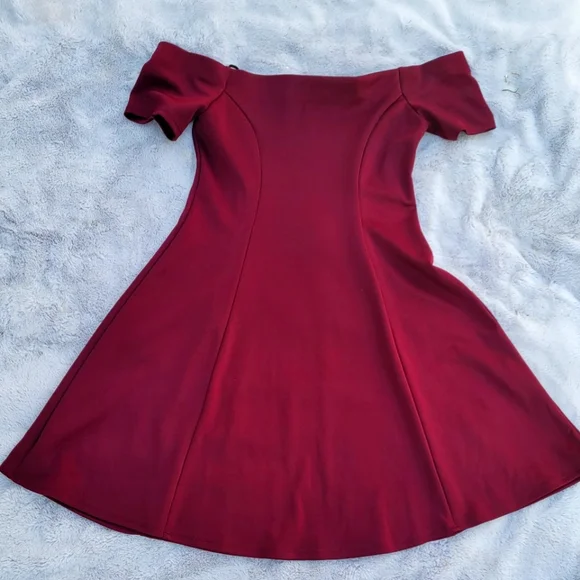 Forever 21 red off the shoulder dress hot sale